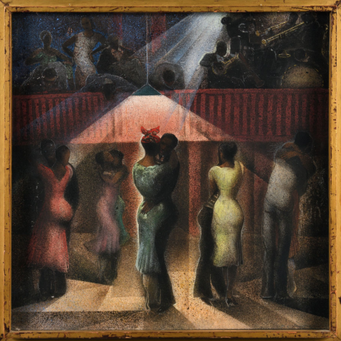 Le Bal Doudou, Fort de France, Martinique, vers 1933 by FRANÇOIS-LOUIS SCHMIED (SUISSE-FRANCE / 1873-1941), a work of fine art assessed by Morin Williams Expertise, sold at auction.